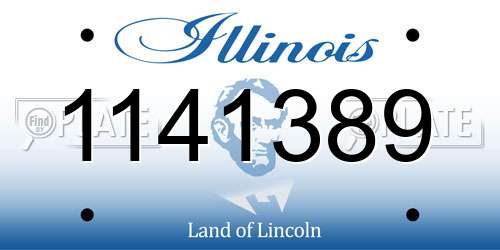 1141389 Illinois License Plate