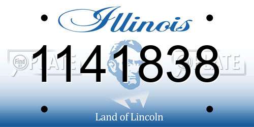 1141838 Illinois License Plate