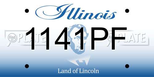 1141PF Illinois License Plate