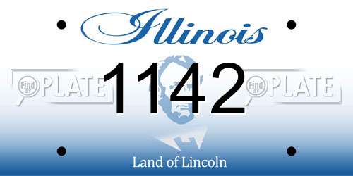 1142 Illinois License Plate