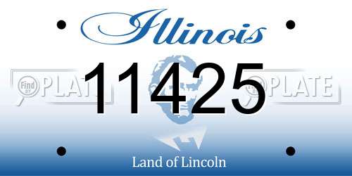 11425 Illinois License Plate
