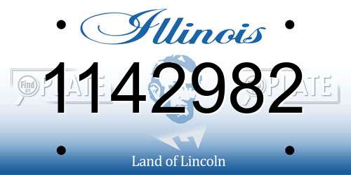 1142982 Illinois License Plate