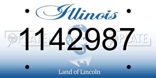 1142987 Illinois License Plate
