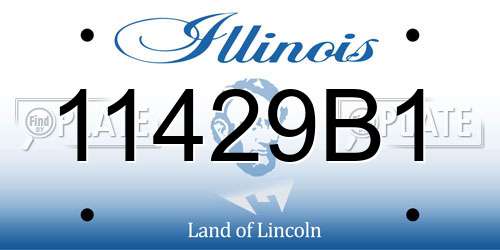 11429B1 Illinois License Plate
