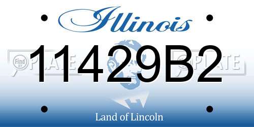 11429B2 Illinois License Plate
