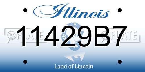 11429B7 Illinois License Plate