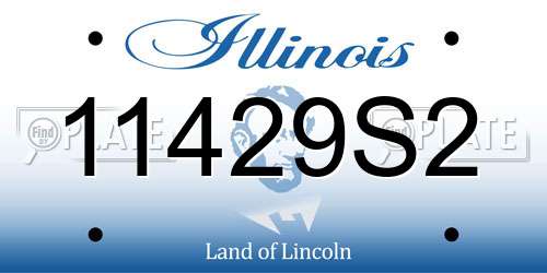 11429S2 Illinois License Plate