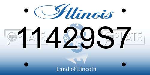 11429S7 Illinois License Plate