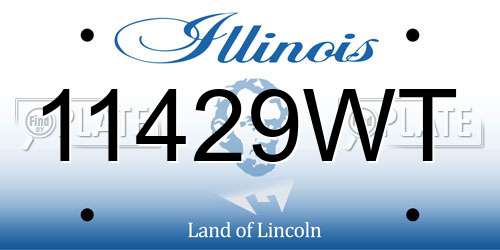 11429WT Illinois License Plate