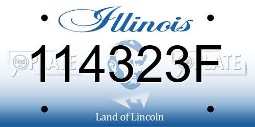 114323F Illinois License Plate