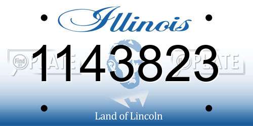 1143823 Illinois License Plate