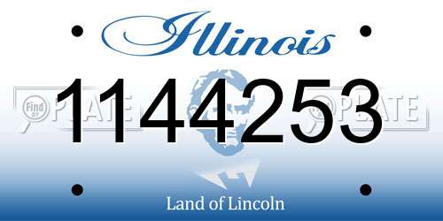 1144253 Illinois License Plate