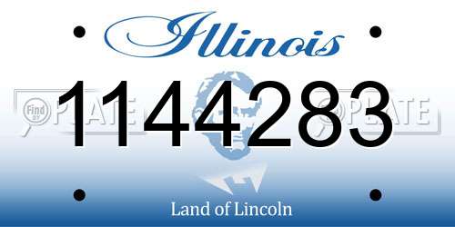 1144283 Illinois License Plate