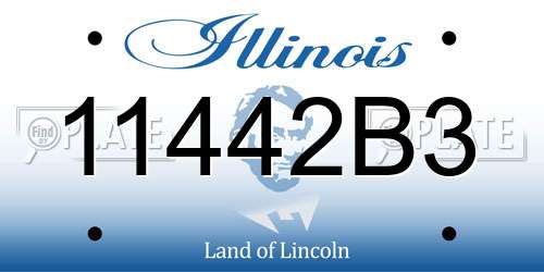 11442B3 Illinois License Plate