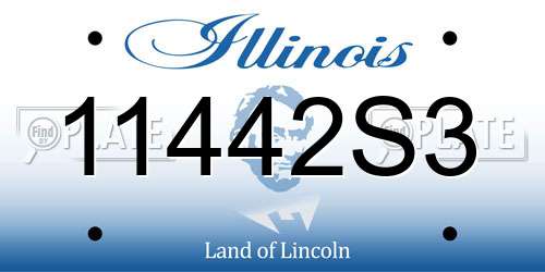 11442S3 Illinois License Plate