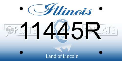 11445R Illinois License Plate