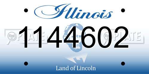 1144602 Illinois License Plate