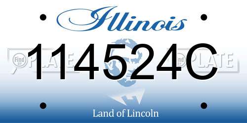 114524C Illinois License Plate