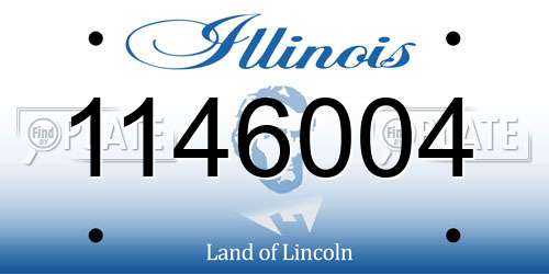 1146004 Illinois License Plate