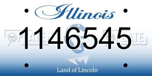 1146545 Illinois License Plate