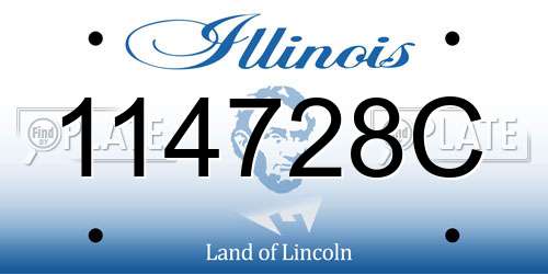 114728C Illinois License Plate