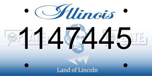 1147445 Illinois License Plate