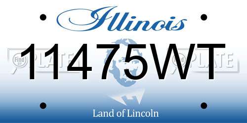 11475WT Illinois License Plate