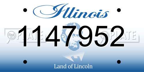 1147952 Illinois License Plate