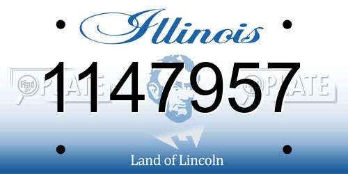 1147957 Illinois License Plate