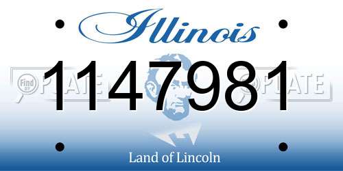1147981 Illinois License Plate