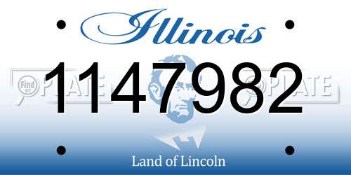 1147982 Illinois License Plate