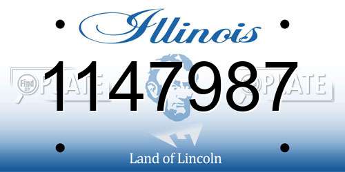 1147987 Illinois License Plate
