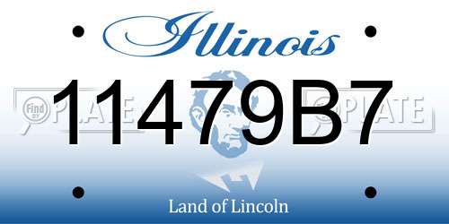 11479B7 Illinois License Plate