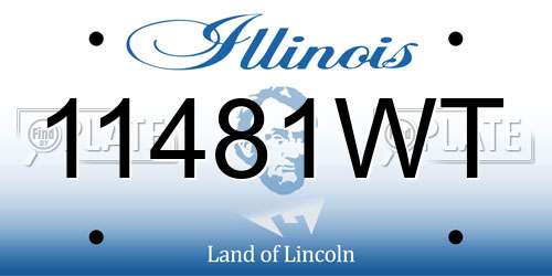 11481WT Illinois License Plate