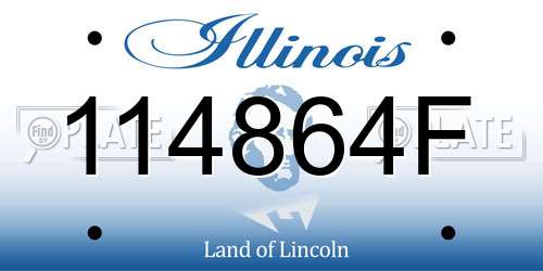 114864F Illinois License Plate
