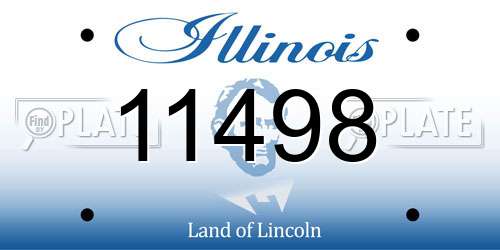 11498 Illinois License Plate