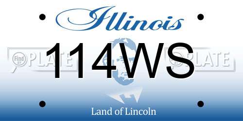 114WS Illinois License Plate