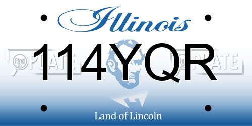 114YQR Illinois License Plate