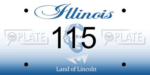 115 Illinois License Plate