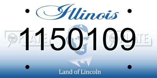 1150109 Illinois License Plate