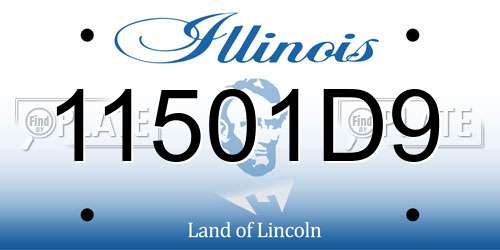 11501D9 Illinois License Plate