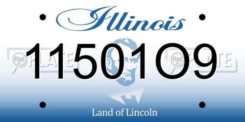 11501O9 Illinois License Plate