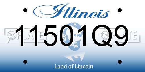 11501Q9 Illinois License Plate