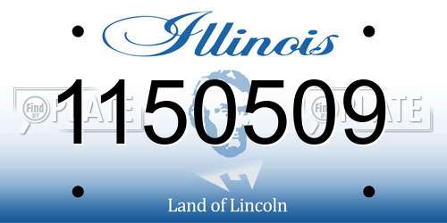 1150509 Illinois License Plate