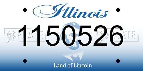 1150526 Illinois License Plate