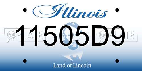 11505D9 Illinois License Plate