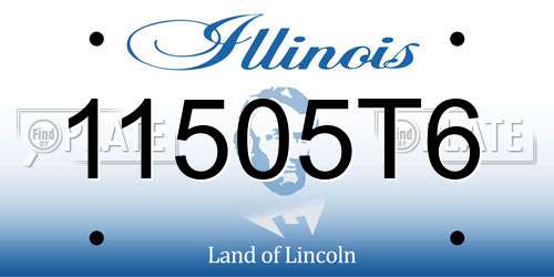 11505T6 Illinois License Plate