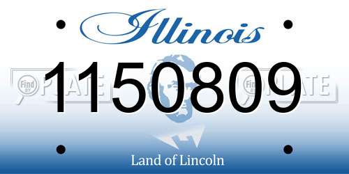 1150809 Illinois License Plate