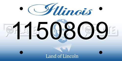11508O9 Illinois License Plate