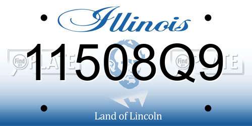 11508Q9 Illinois License Plate